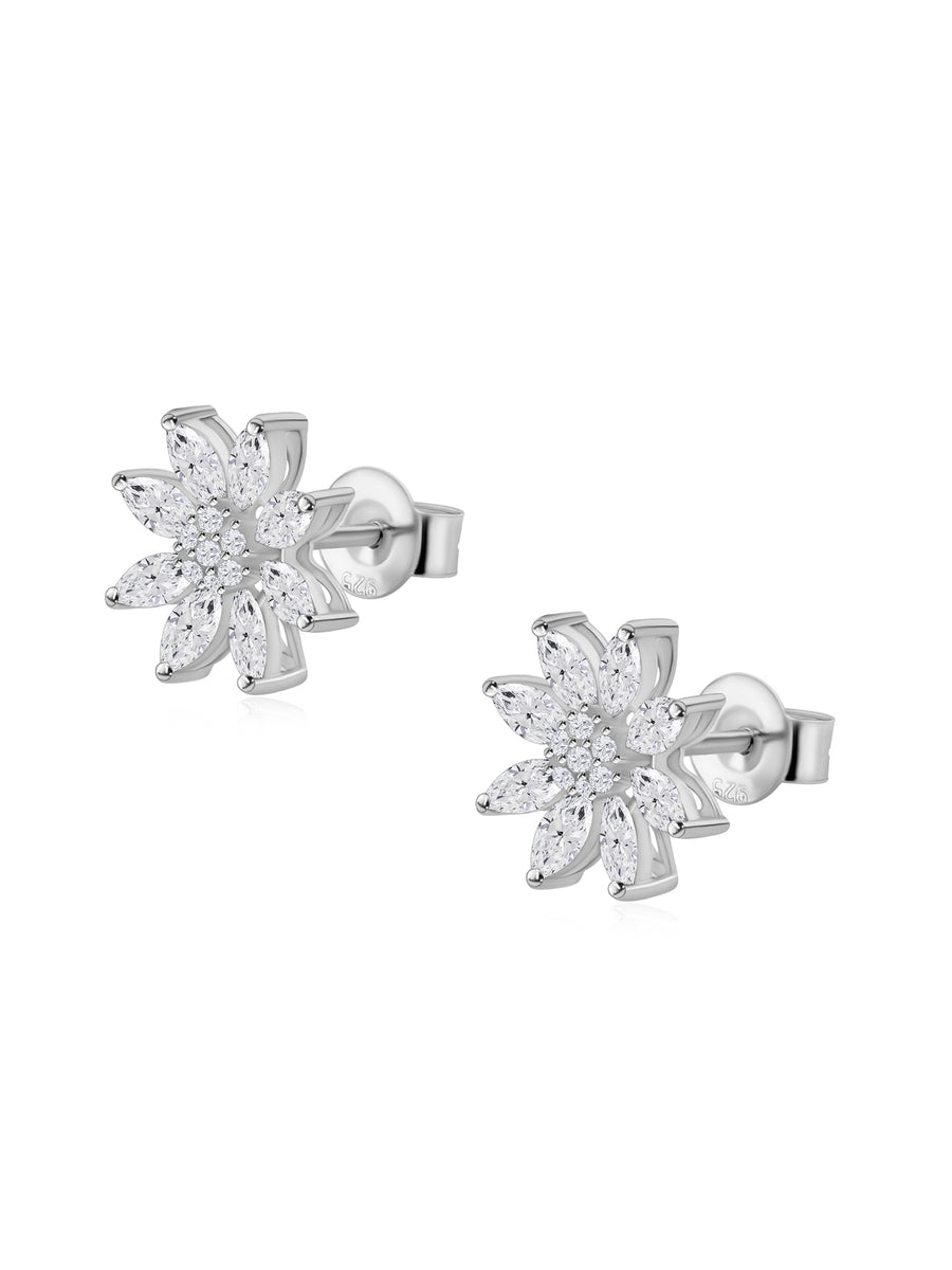 Flower Design American Diamond Dailywear Studs