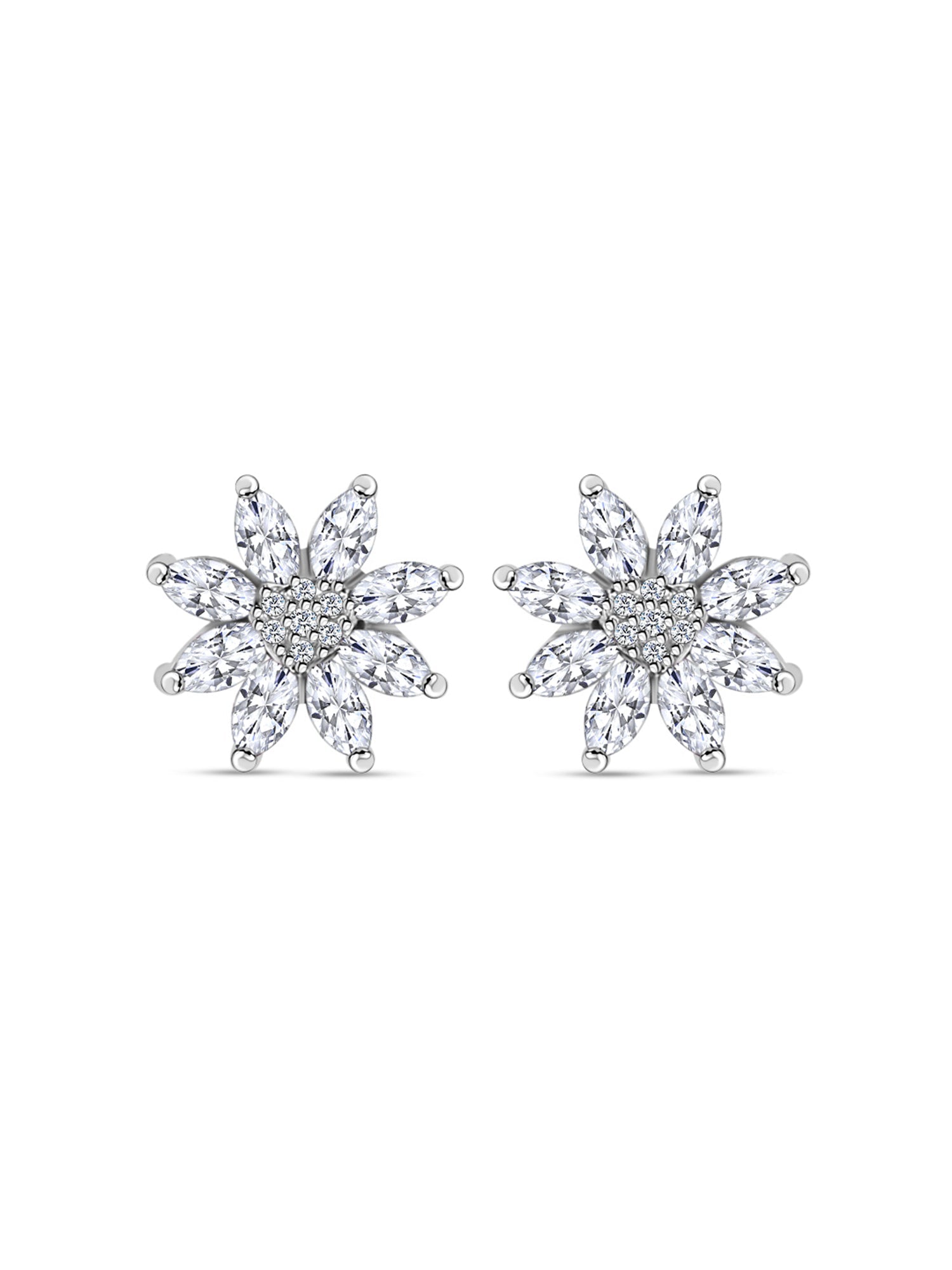 Flower Design American Diamond Dailywear Studs