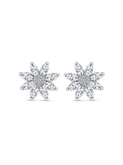 Flower Design American Diamond Dailywear Studs
