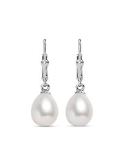 Ornate Jewels 10mm Real Pearl Drop Earrings