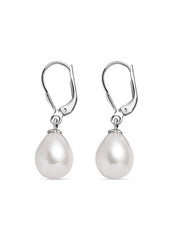 Ornate Jewels 10mm Real Pearl Drop Earrings