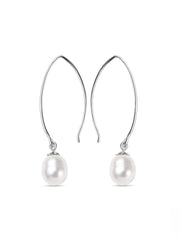 Real Pearl Drop Chic Earrings For Girls-1