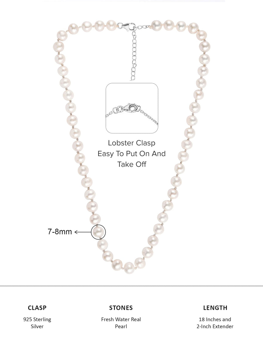 Freshwater Pearl Necklace For Women 7-8mm-6