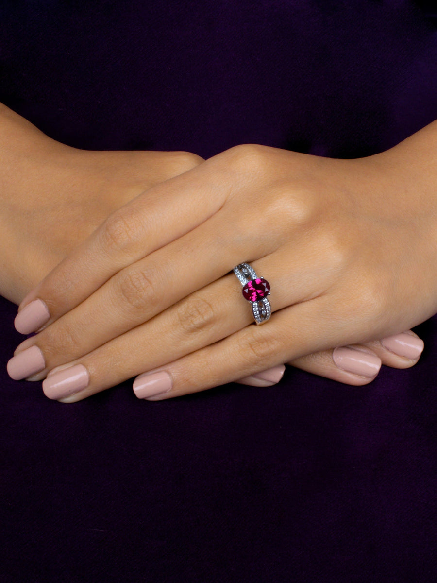RUBY PROMISE RING FOR WOMEN