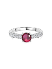 Ever So Red 1 Carat Solitaire Ring In 925 Silver