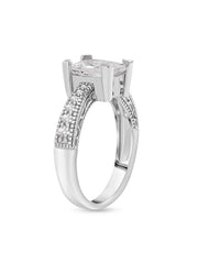 1.5 Carat Octagon Solitaire American Diamond Ring