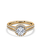 Radiant Halo Glow Lab Grown Diamond Gold Ring