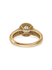Radiant Halo Glow Lab Grown Diamond Gold Ring