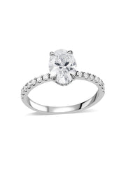 Ornate 1 Carat Oval Solitaire Ring