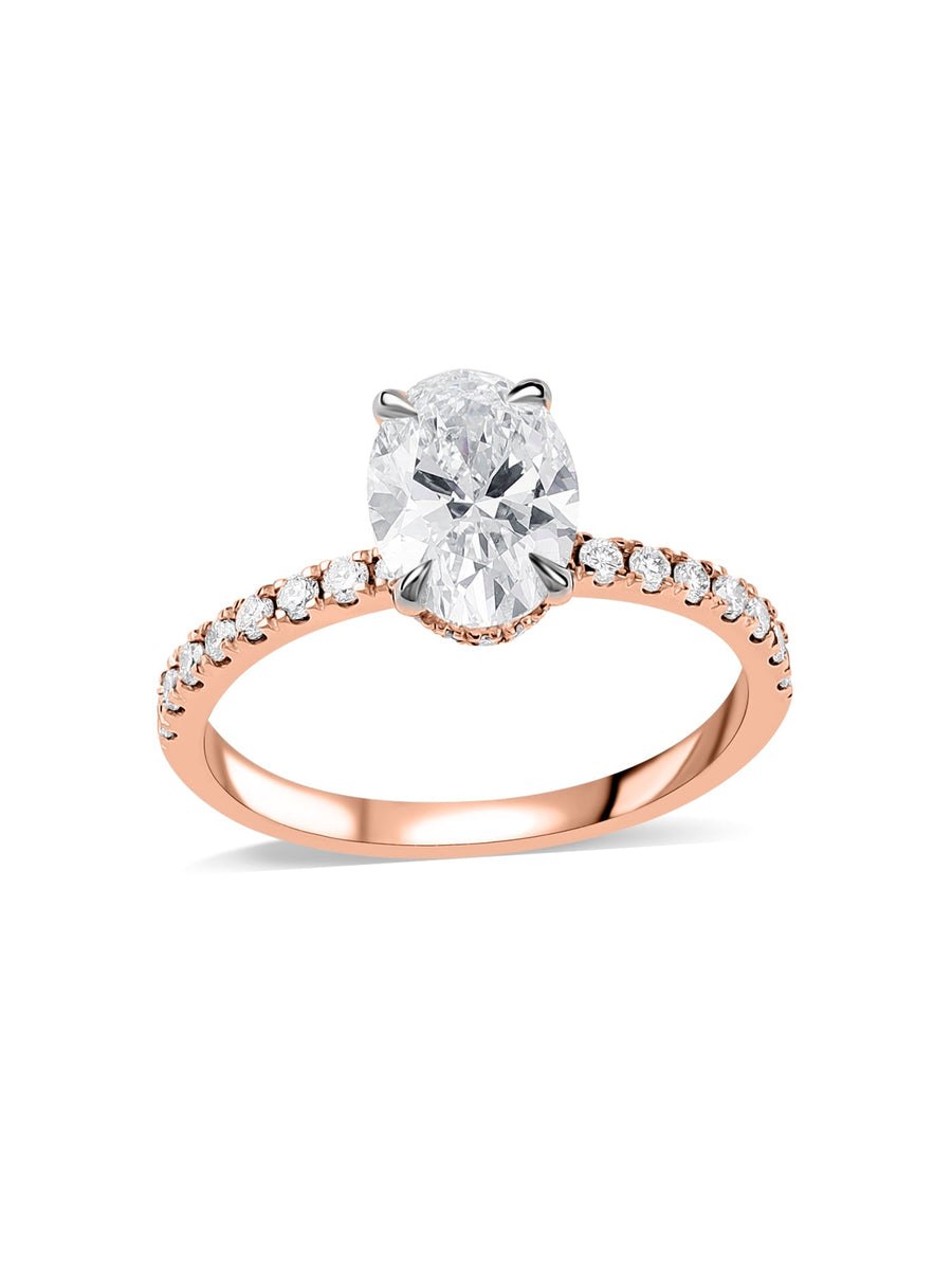 Ornate 1 Carat Oval Solitaire Ring