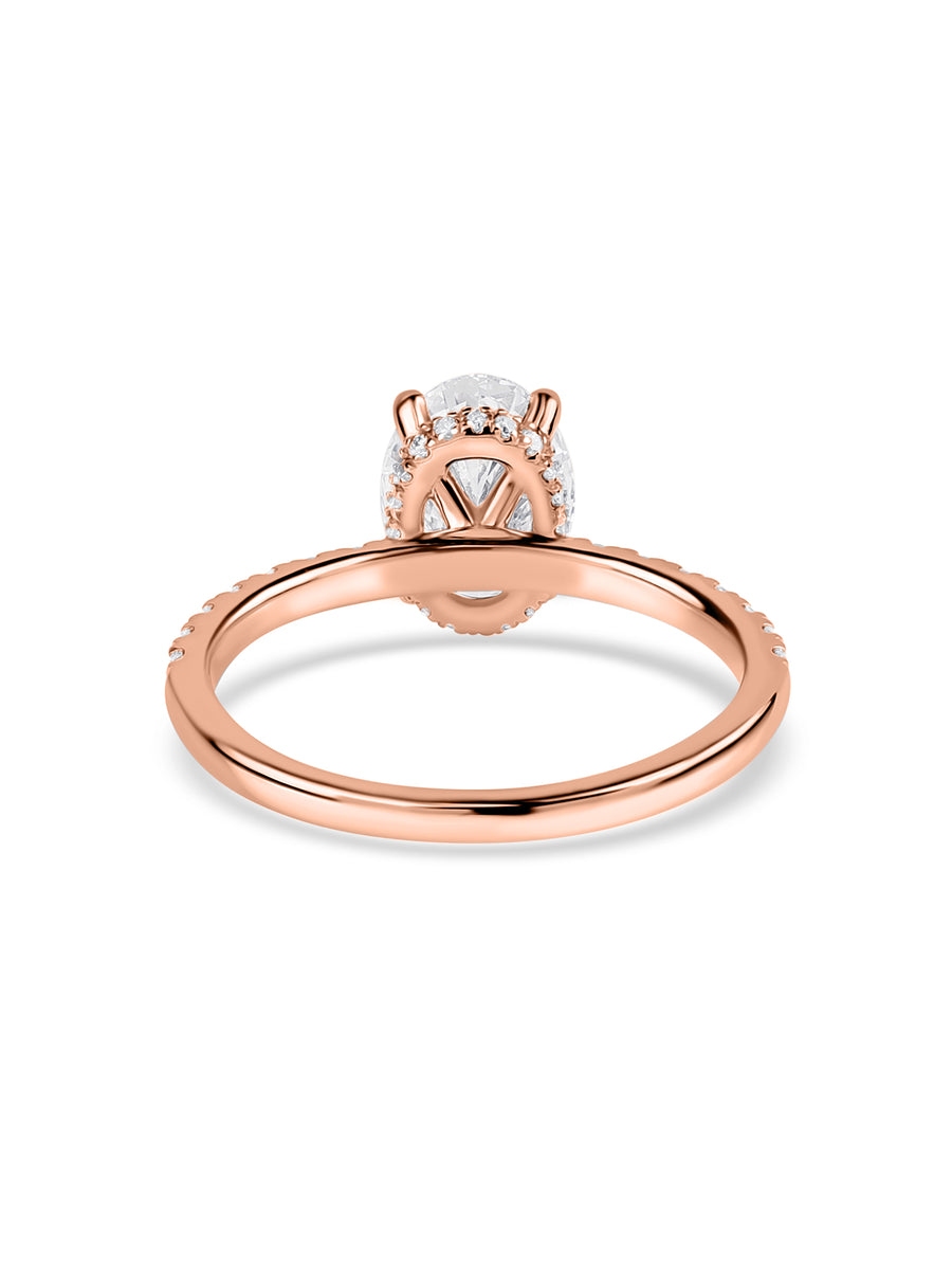 Ornate 1 Carat Oval Solitaire Ring