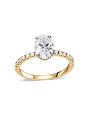 Ornate 1 Carat Oval Solitaire Ring
