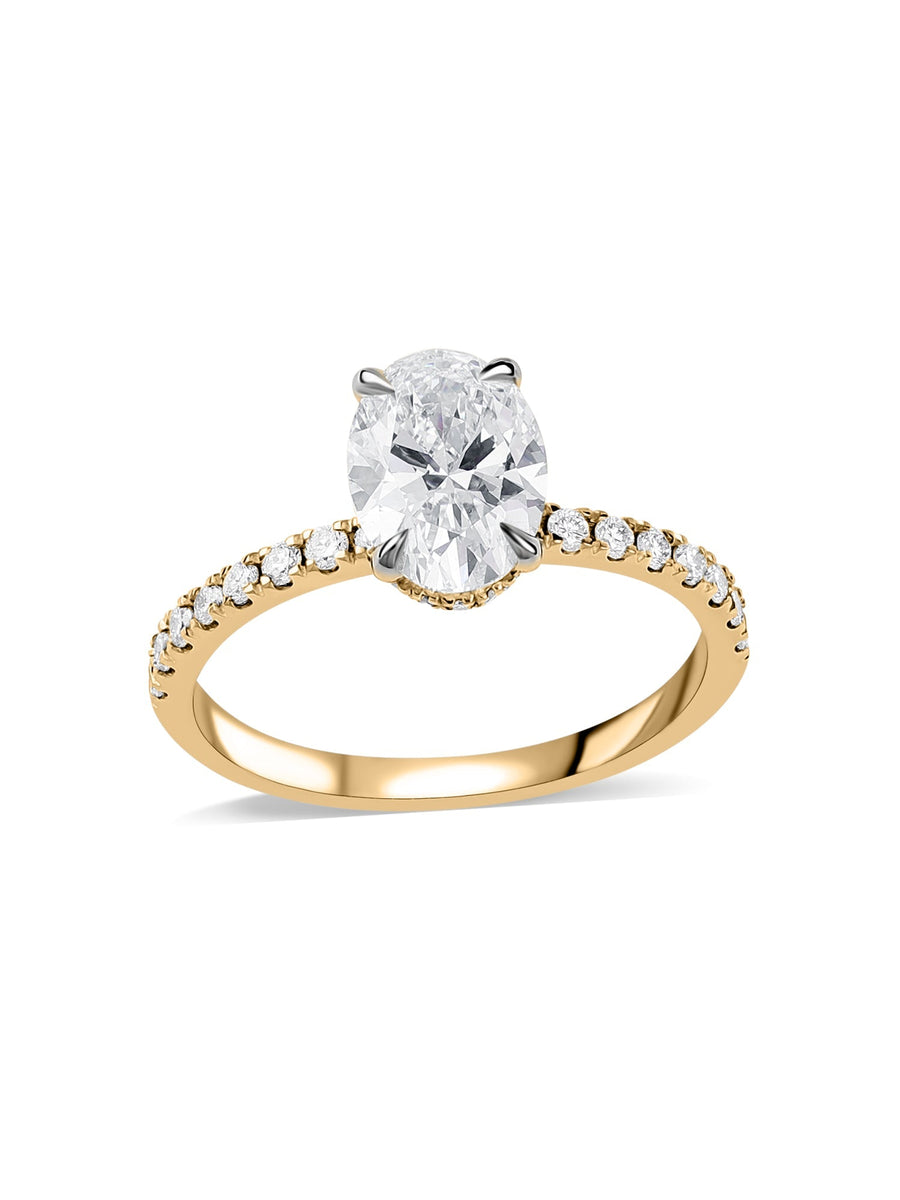 Ornate 1 Carat Oval Solitaire Ring