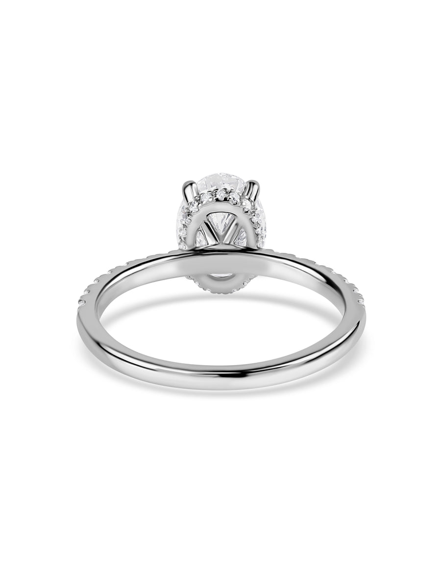 Ornate 1 Carat Oval Solitaire Ring