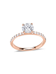 Ornate 1 Carat Lab Grown Diamond Wedding Solitaire Ring