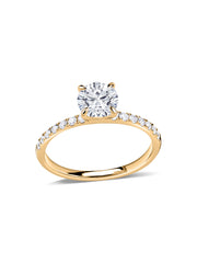 Ornate 1 Carat Lab Grown Diamond Wedding Solitaire Ring