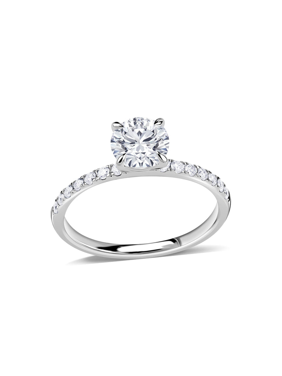 Ornate 1 Carat Lab Grown Diamond Wedding Solitaire Ring