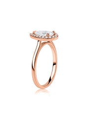 1 Carat Pear Lab Grown Diamond Halo Ring