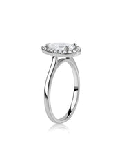1 Carat Pear Lab Grown Diamond Halo Ring
