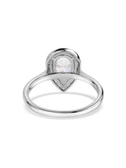 1 Carat Pear Lab Grown Diamond Halo Ring