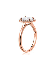 1 Carat Radiant Halo Diamond Ring