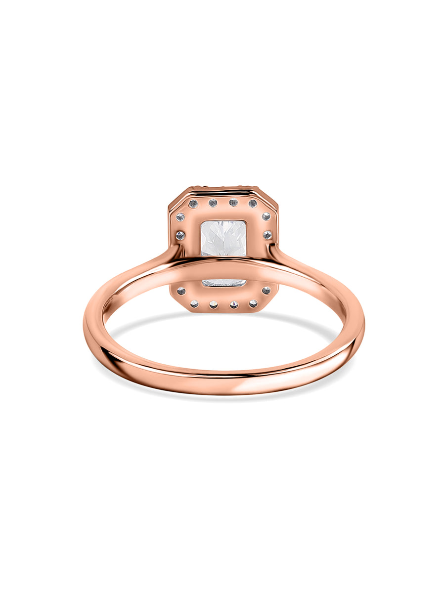 1 Carat Radiant Halo Diamond Ring