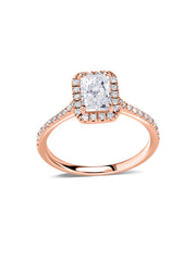 1 Carat Lab Grown Diamond Engagement Halo Ring