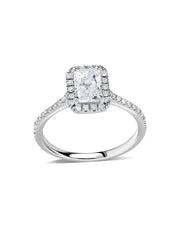 1 Carat Lab Grown Diamond Engagement Halo Ring