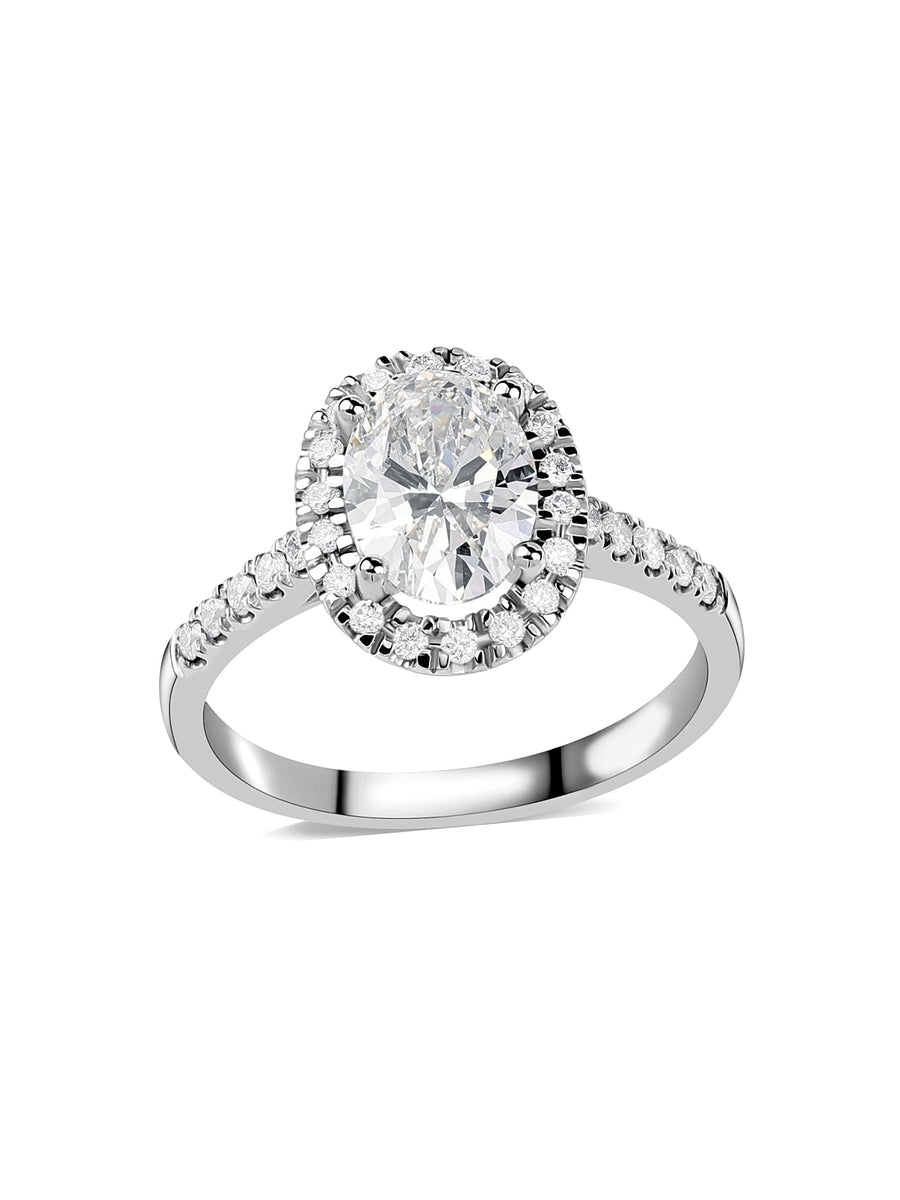 Halo 1 Carat Lab Grown Diamond Ring