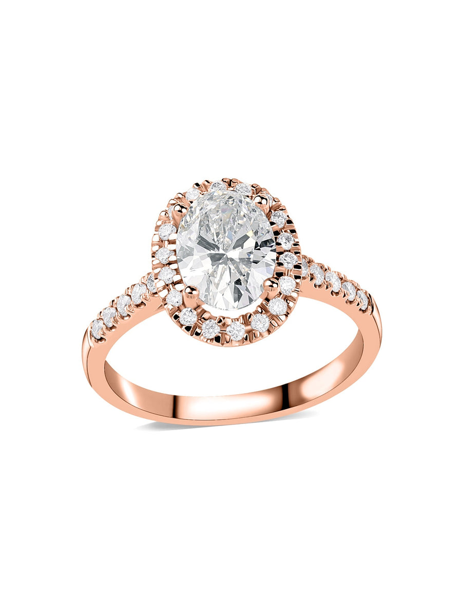 Halo 1 Carat Lab Grown Diamond Ring