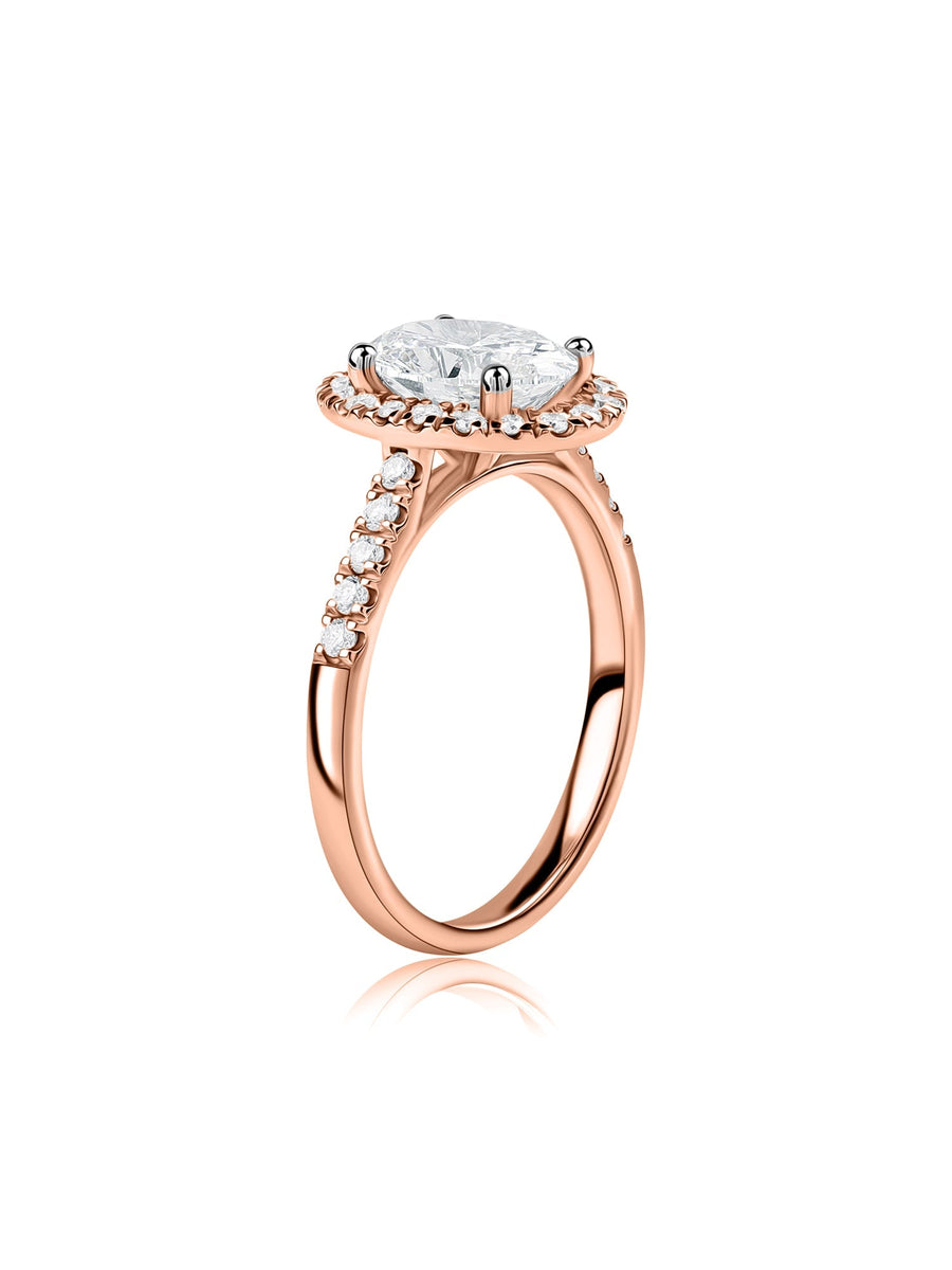 Halo 1 Carat Lab Grown Diamond Ring