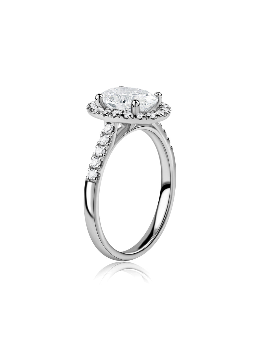 Halo 1 Carat Lab Grown Diamond Ring