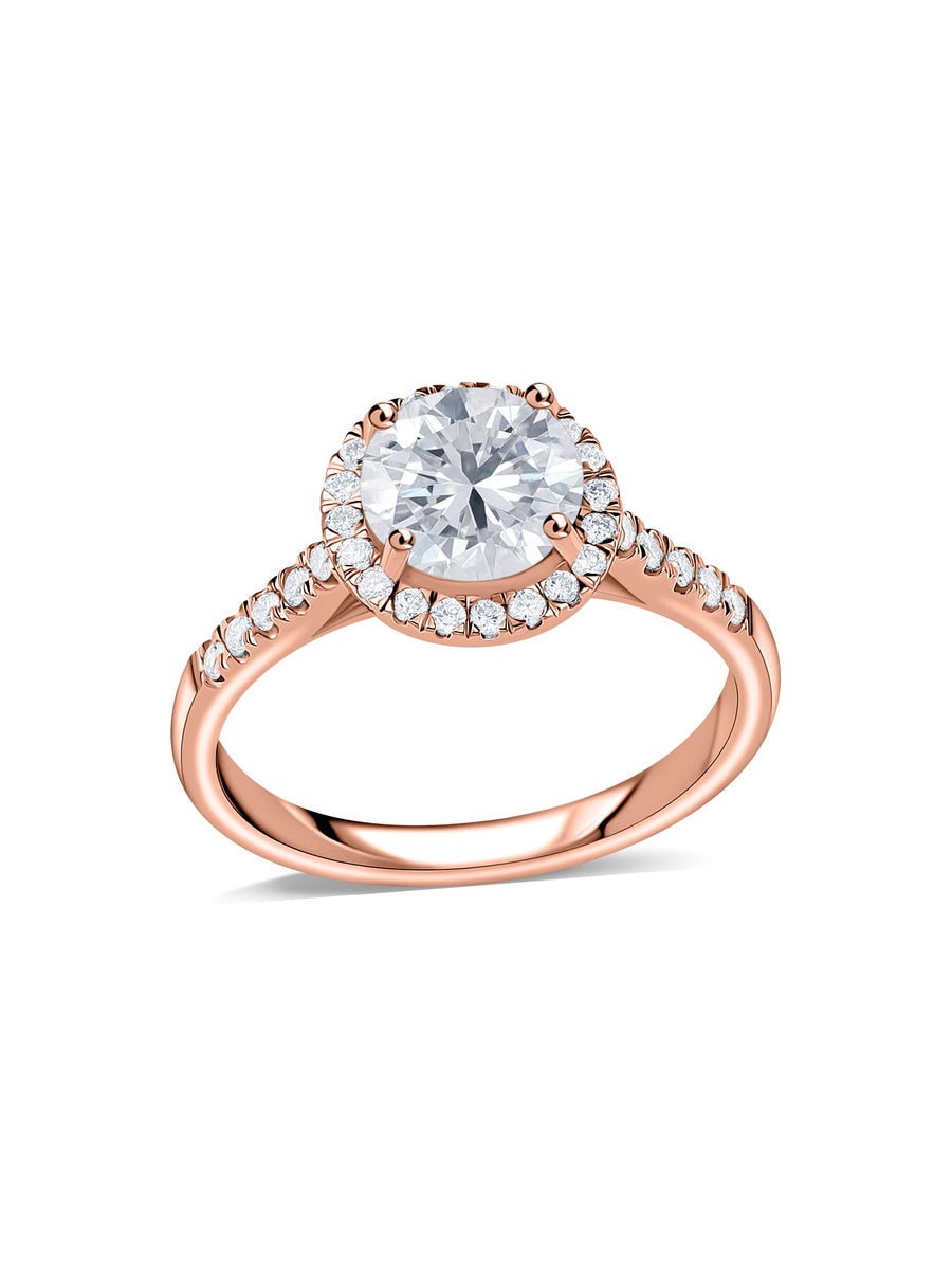 Forever 1.5 Carat Halo Lab Grown Diamond Ring