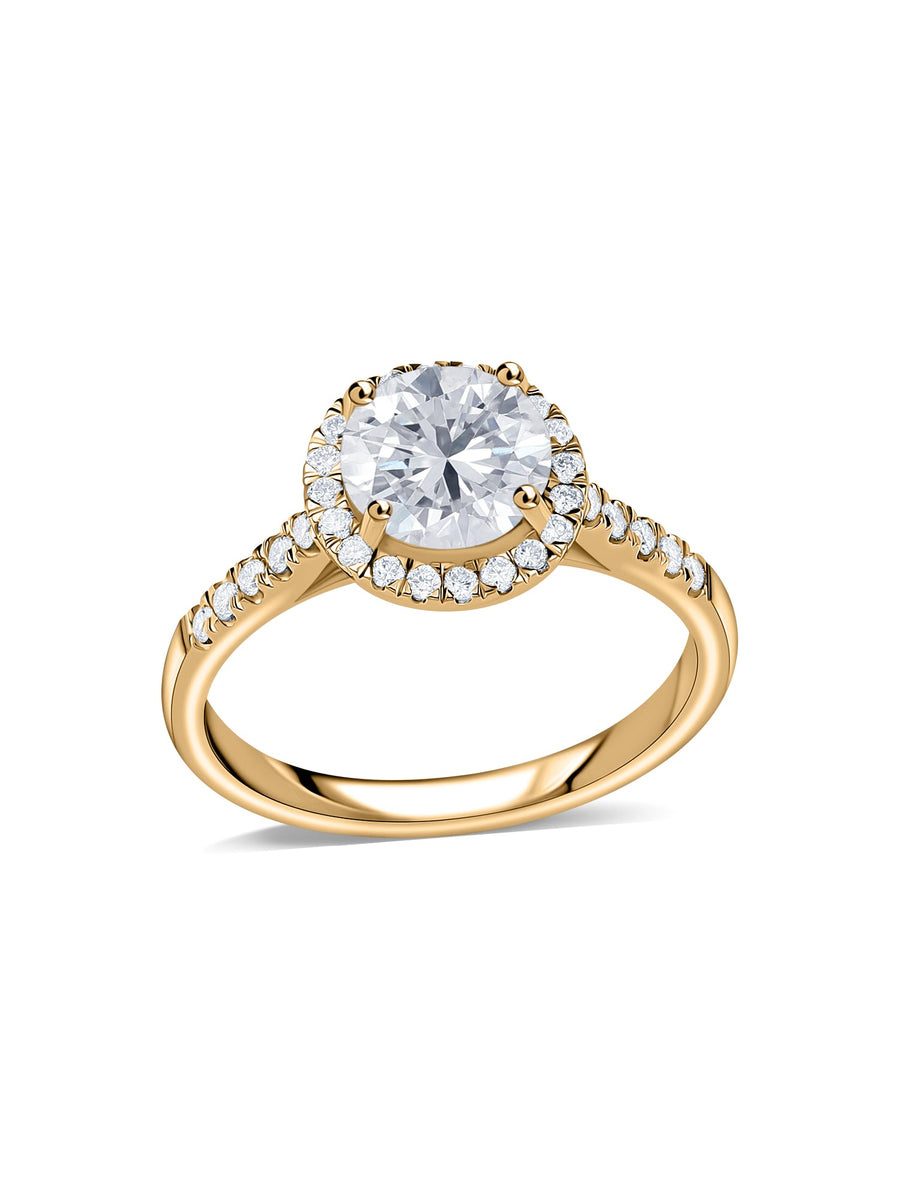 Forever 1.5 Carat Halo Lab Grown Diamond Ring