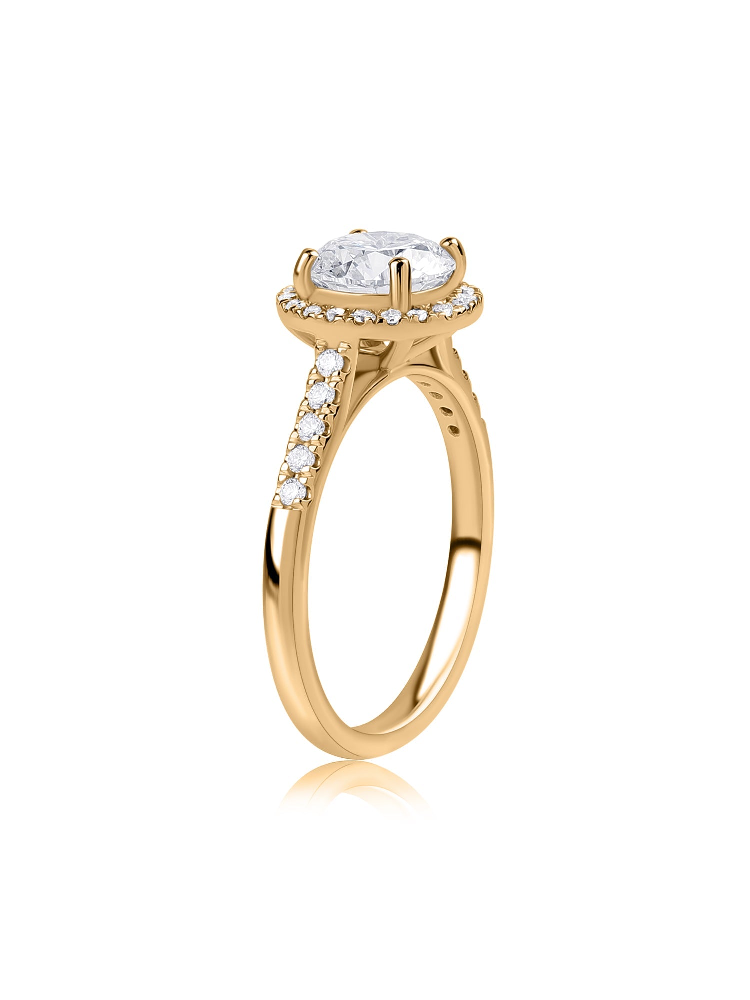 Forever 1.5 Carat Halo Lab Grown Diamond Ring