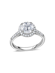 Forever 1.5 Carat Halo Lab Grown Diamond Ring