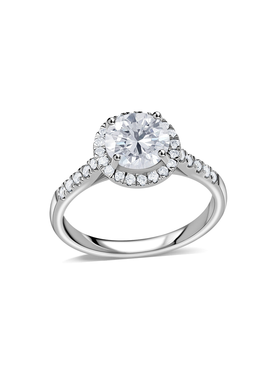 Forever 1.5 Carat Halo Lab Grown Diamond Ring