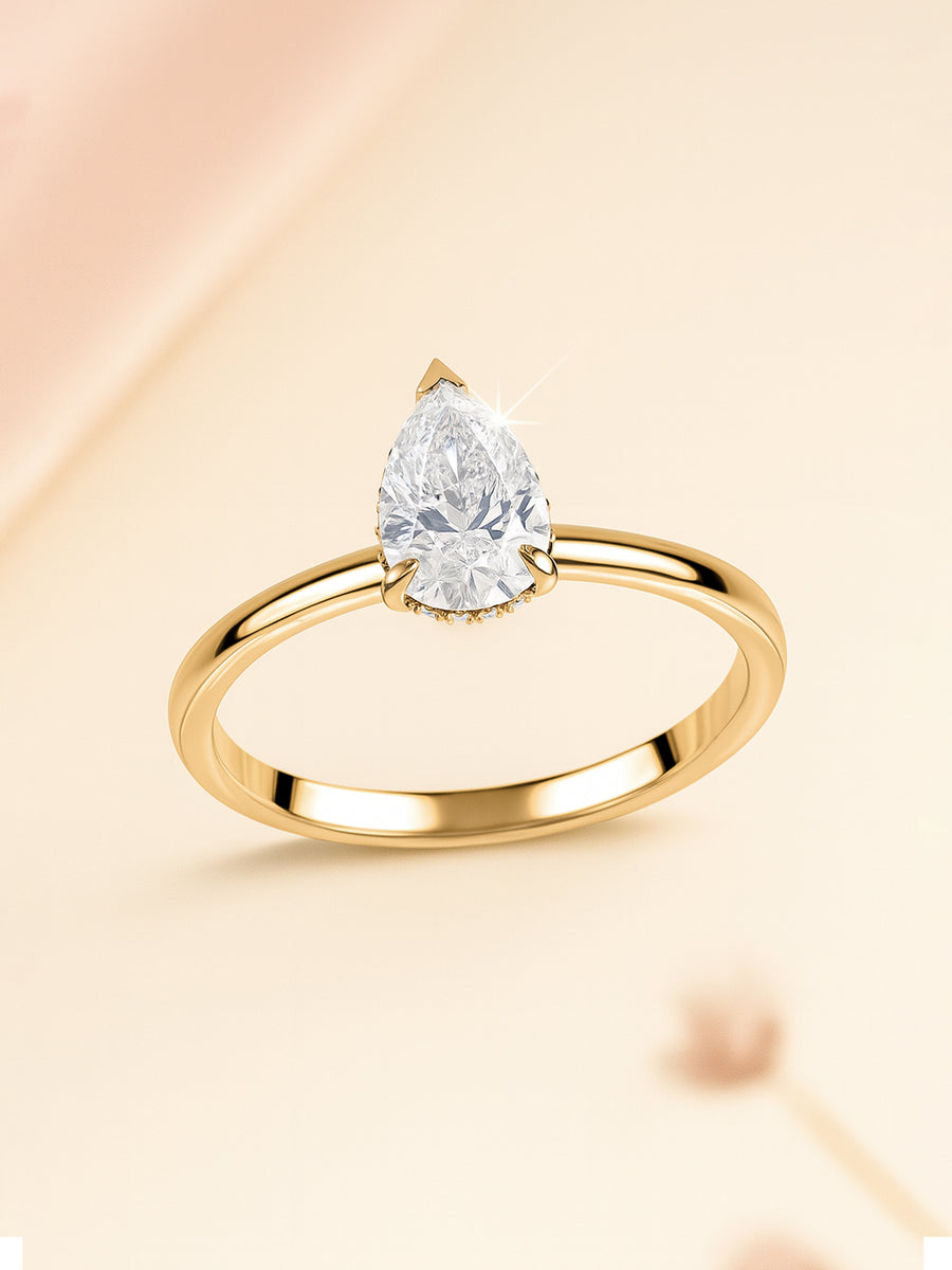 Grace Note 1 Ct. Pear Diamond Solitaire Ring