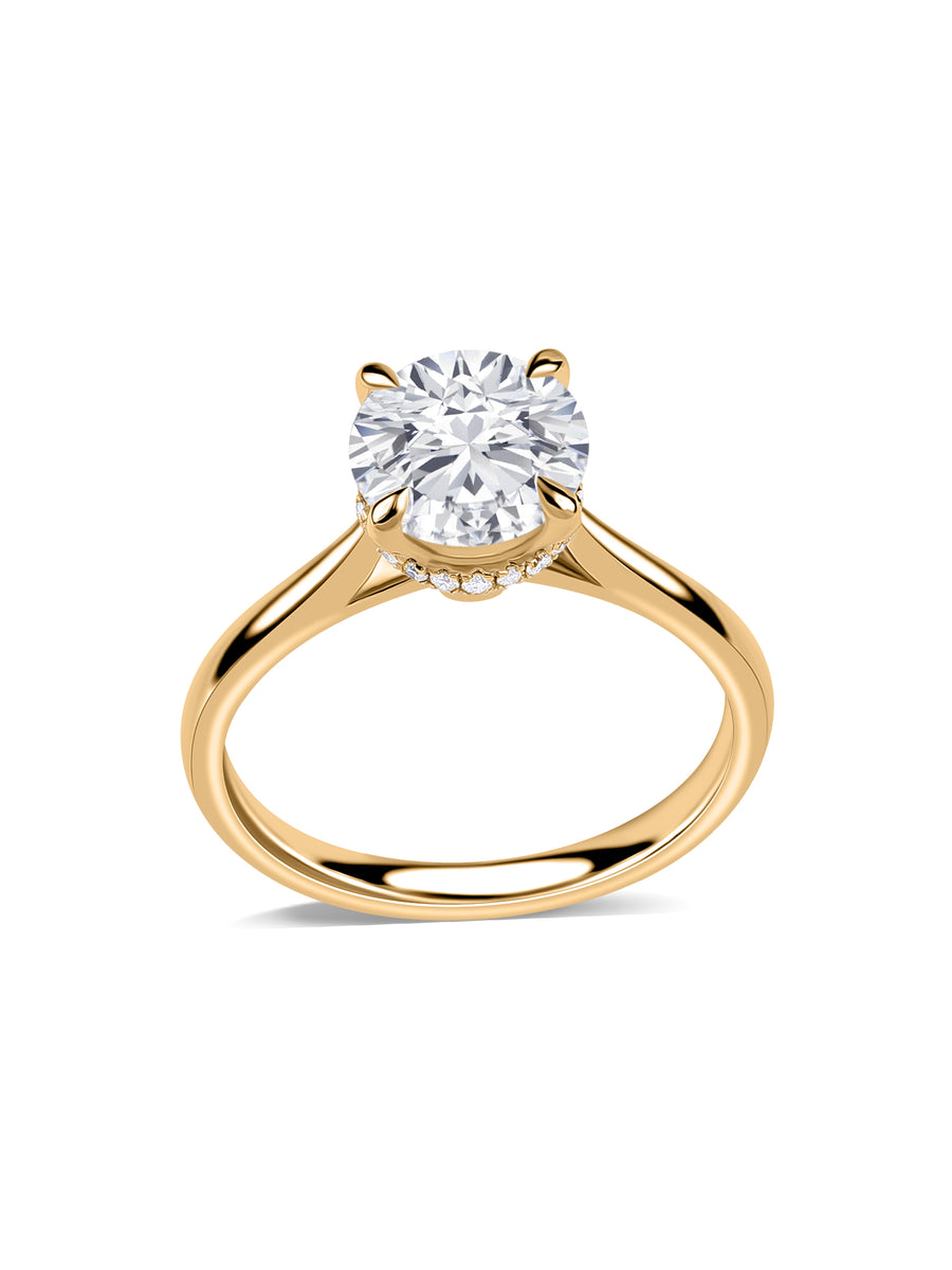 2 Carat Radiant Round Diamond Classic Ring