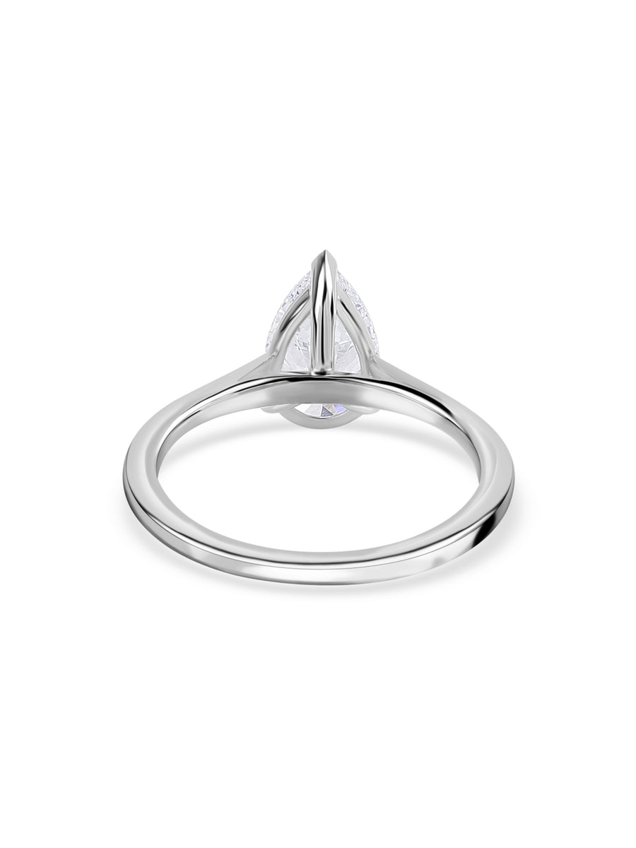 1.5 Carat I Love Pear Solitaire Rings