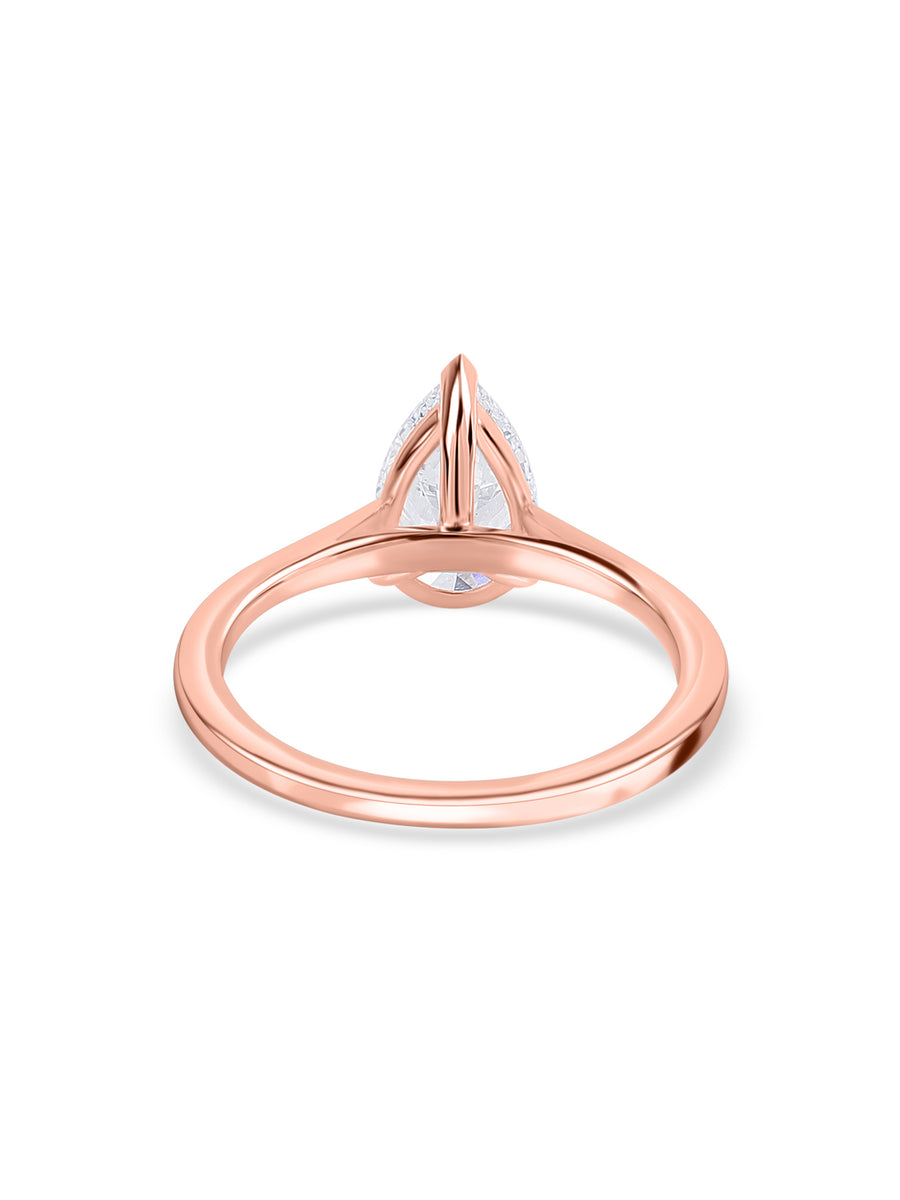 1.5 Carat I Love Pear Solitaire Rings