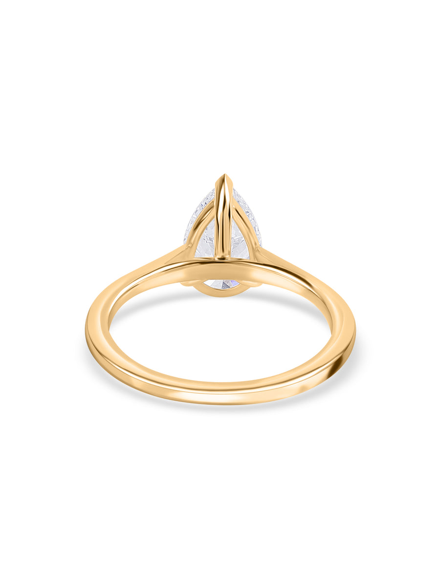 1.5 Carat I Love Pear Solitaire Rings