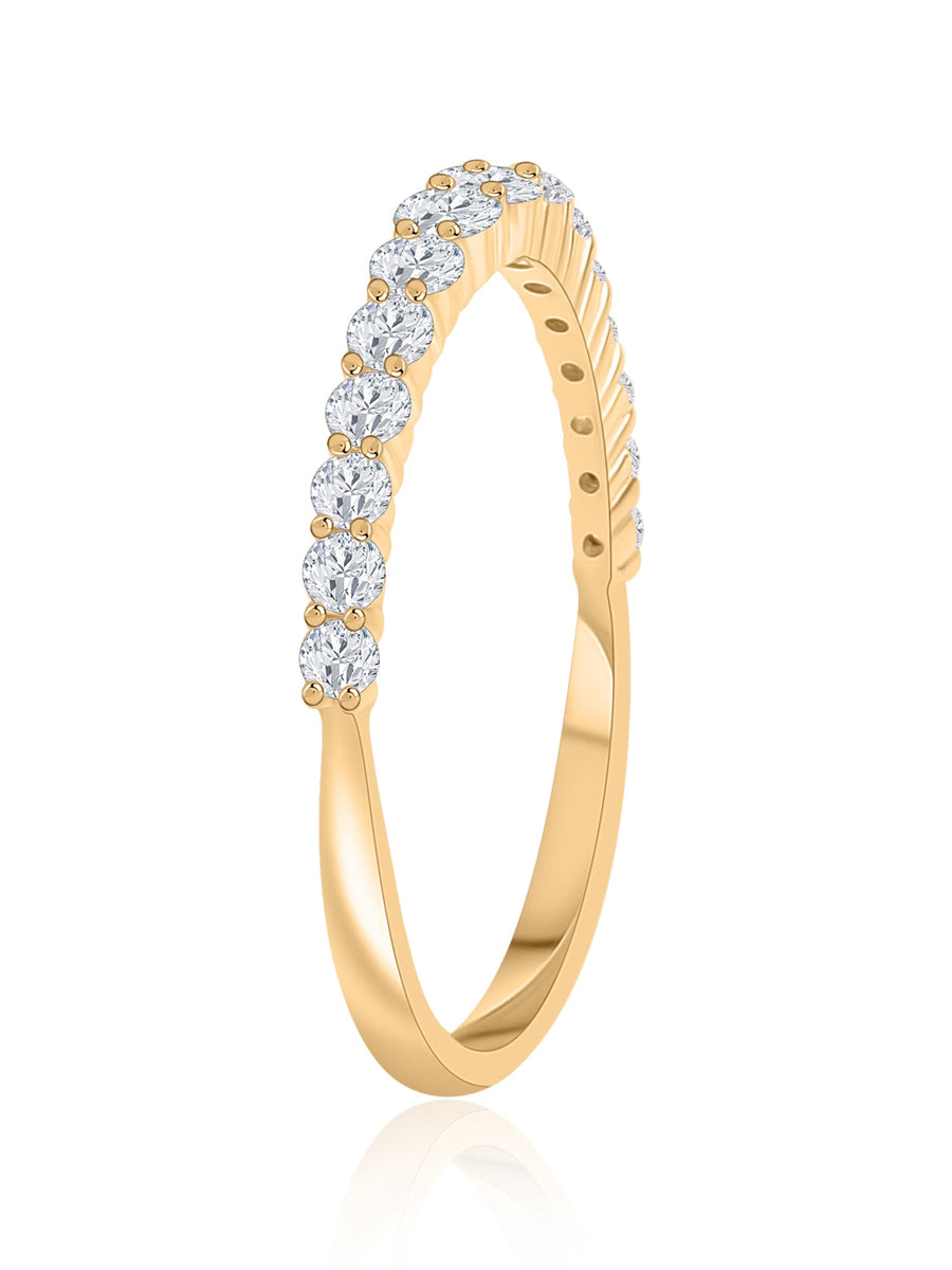 14k Gold Ring with Lab Grown Diamond for Engagement and Wedding