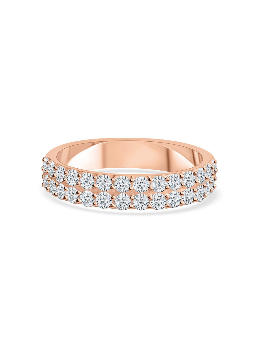 Lab Grown Half Eternity Diamond Band Ring For Women