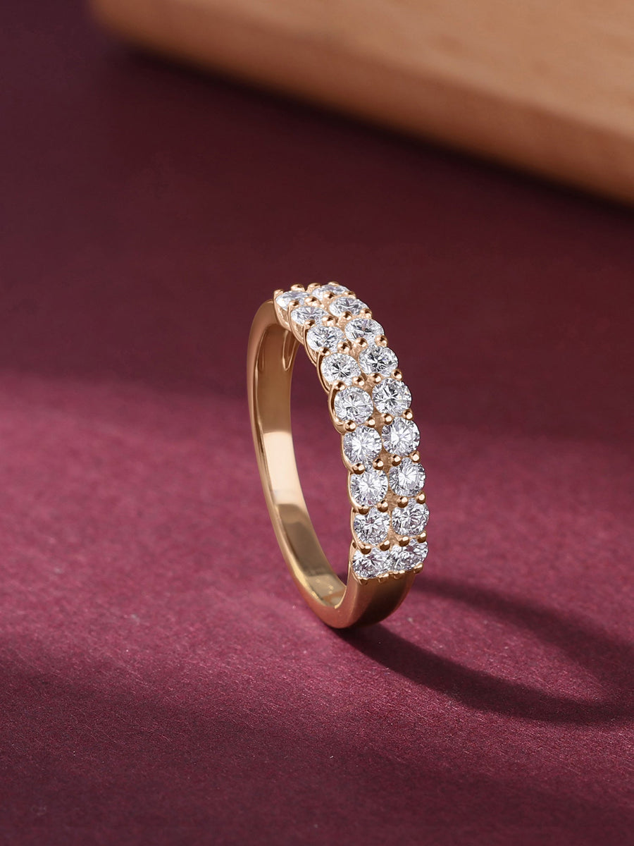 Lab Grown Half Eternity Diamond Band Ring For Women