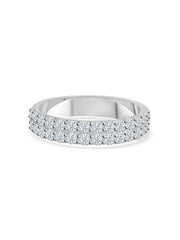 Lab Grown Half Eternity Diamond Band Ring For Women