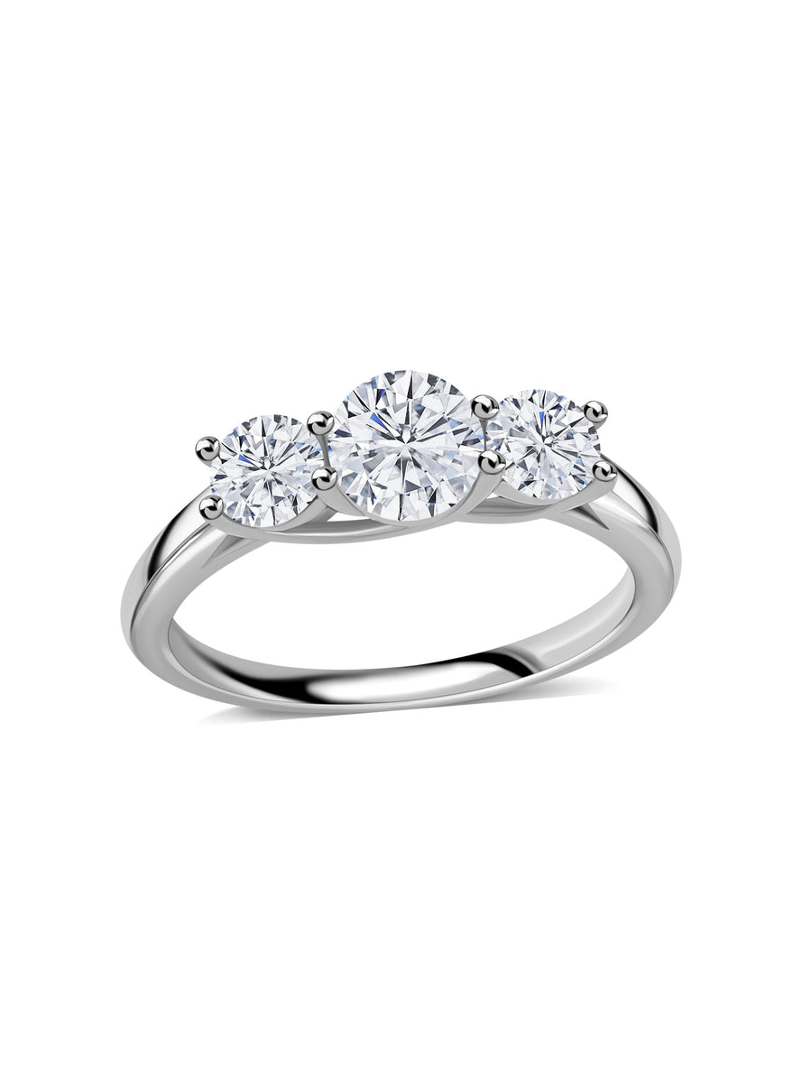 Three Stone Lab Grown Diamond Promise Ring