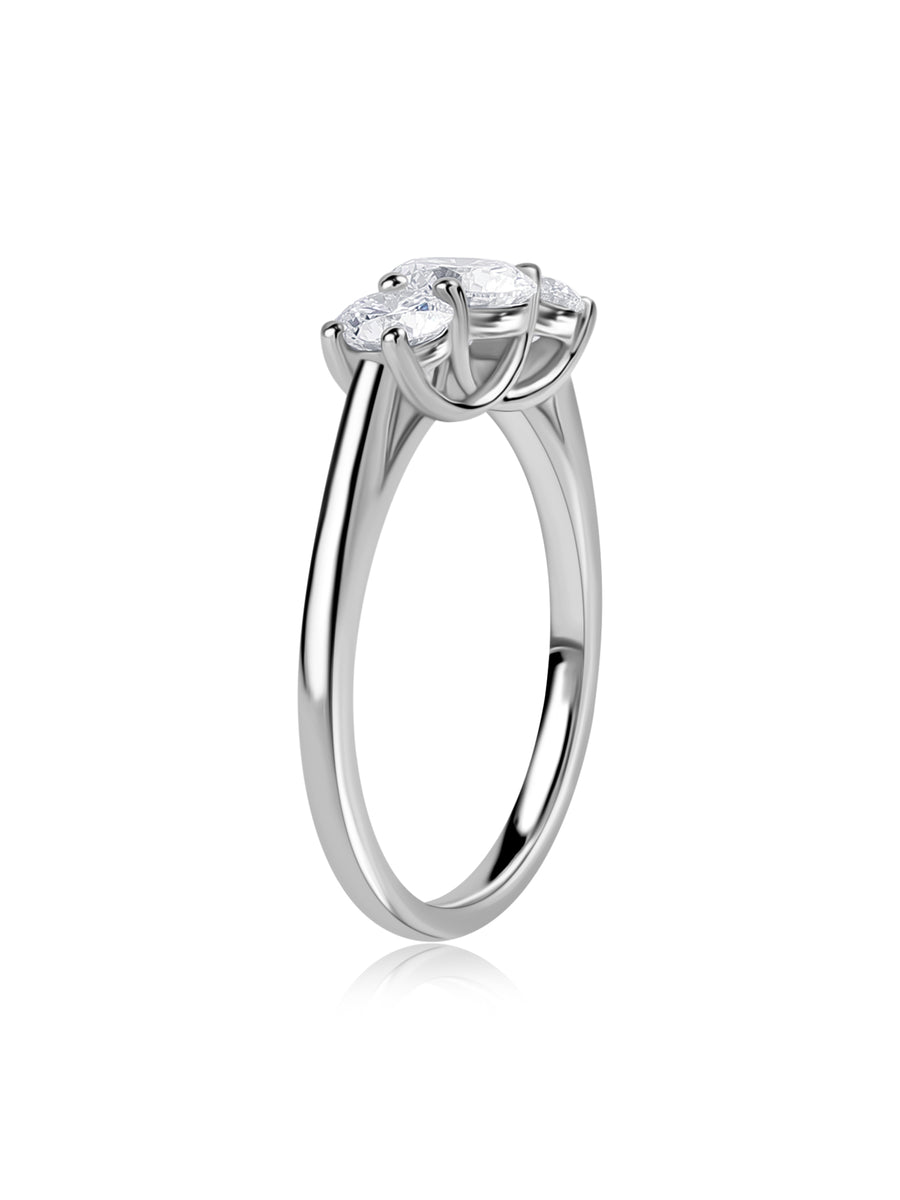 Three Stone Lab Grown Diamond Promise Ring