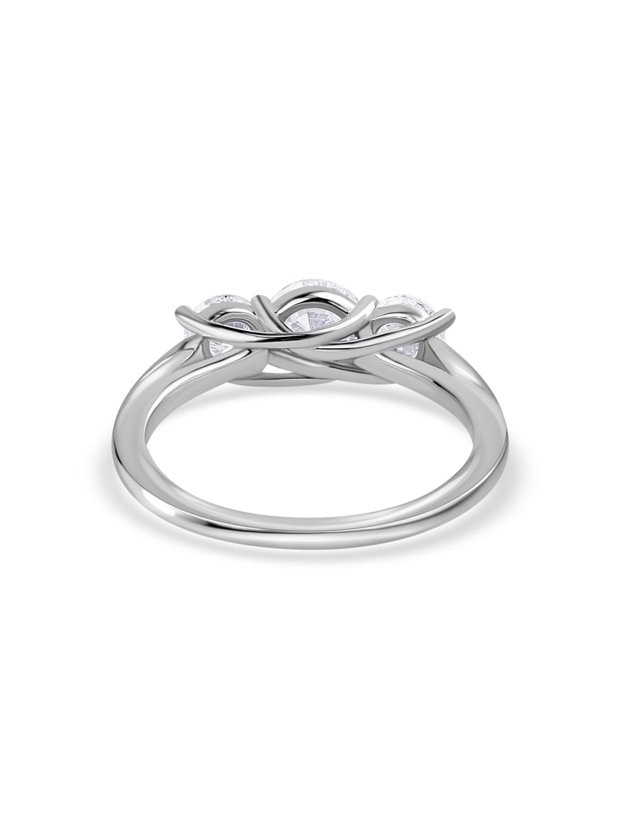 Three Stone Lab Grown Diamond Promise Ring