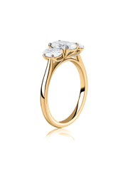 Three Stone Lab Grown Diamond Band Ring